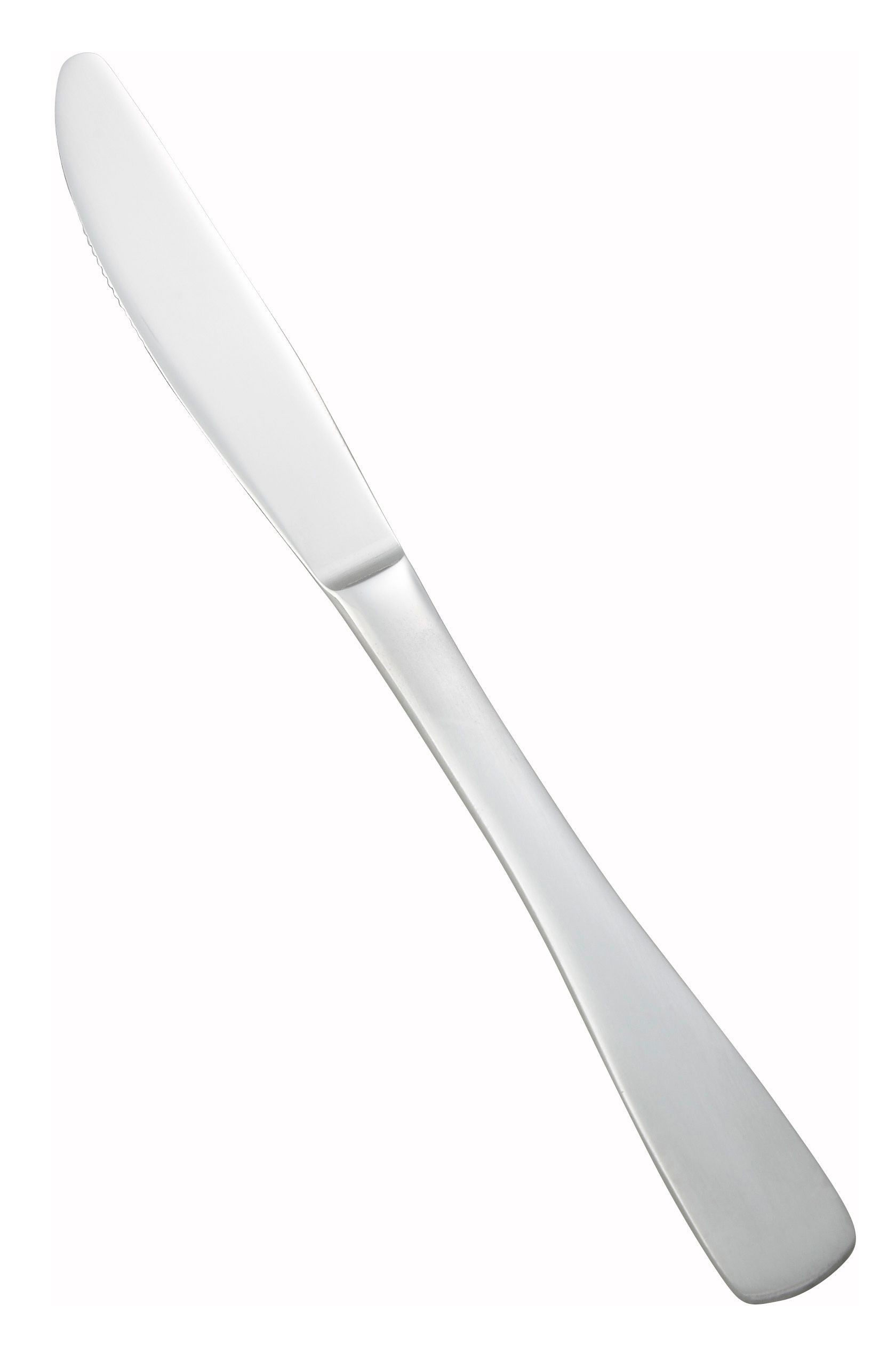 Winco 0016-08 Winston Heavy Weight Satin Finish Stainless Steel Dinner Knife (12/Pack)
