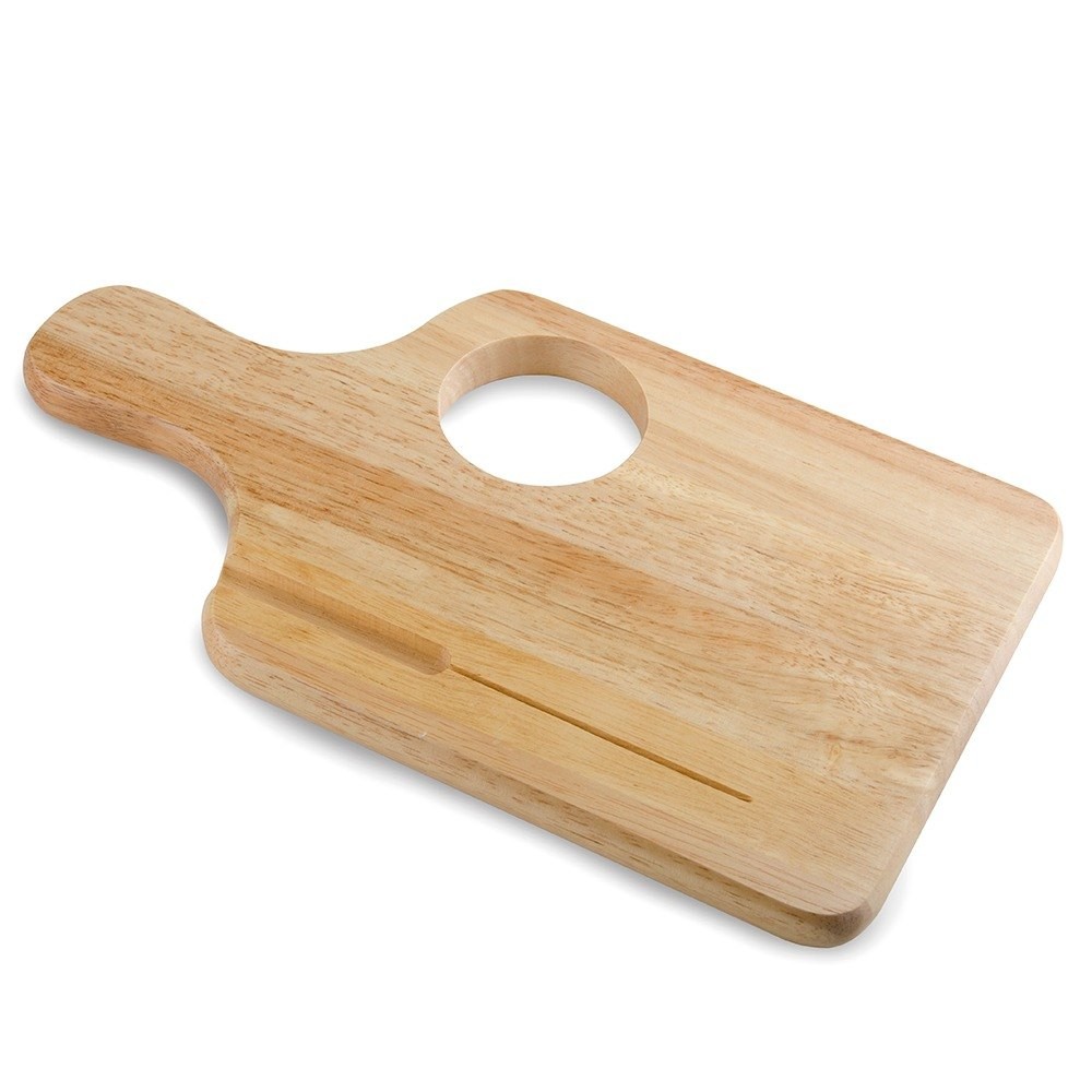 TableCraft 79C Wood Bread Board with Insert Slot for Ramekin/Knife 13" x 7-3/4"