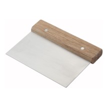 Winco DSC-3 Stainless Steel Dough Scraper with Wood Handle