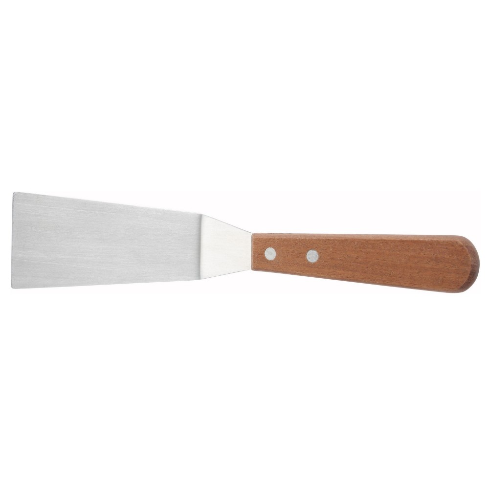 12" Perforated Stainless Steel Spatula Turner Wood Handle Riveted BBQ Grilling for sale online 