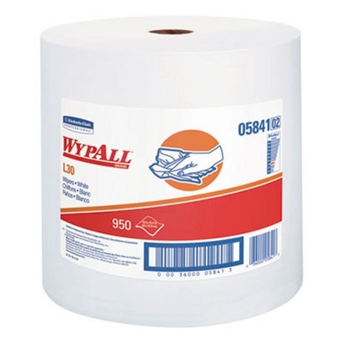 Wypall L30 Cloth-Like Wipers, White, 950 Wipers/Roll