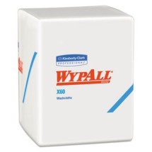 Wypall X60 Washcloths, Dry Wipes, White, 560/Carton