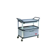 Three-Shelf Xtra Instrument Cart, 300-lb Capacity, Gray