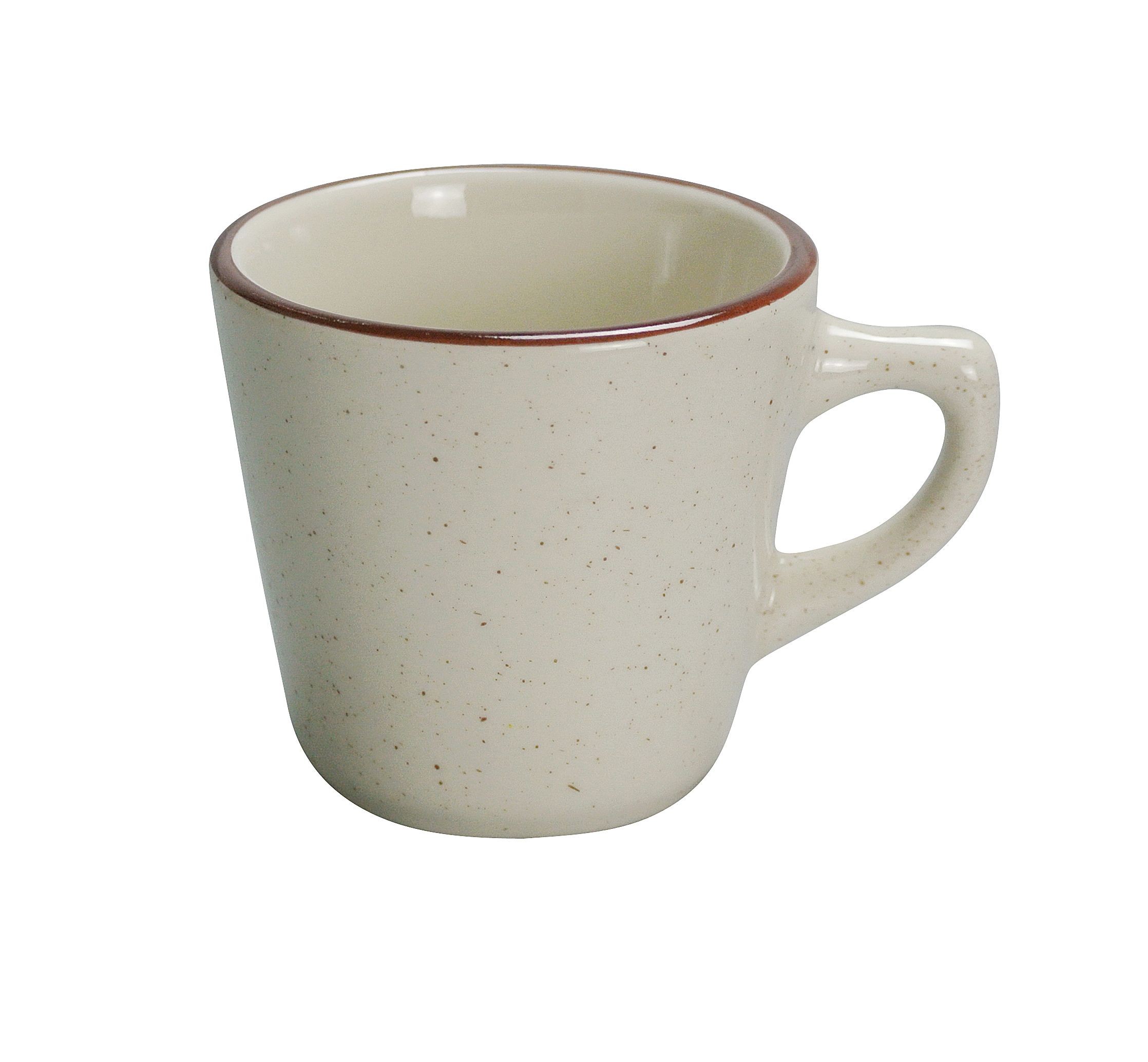 Yanco BR-1 Brown Speckled 3 3/4" Tall Cup