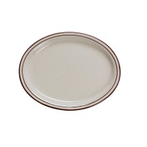 Yanco BR-12 Brown Speckled 9 1/2" Oval Platter