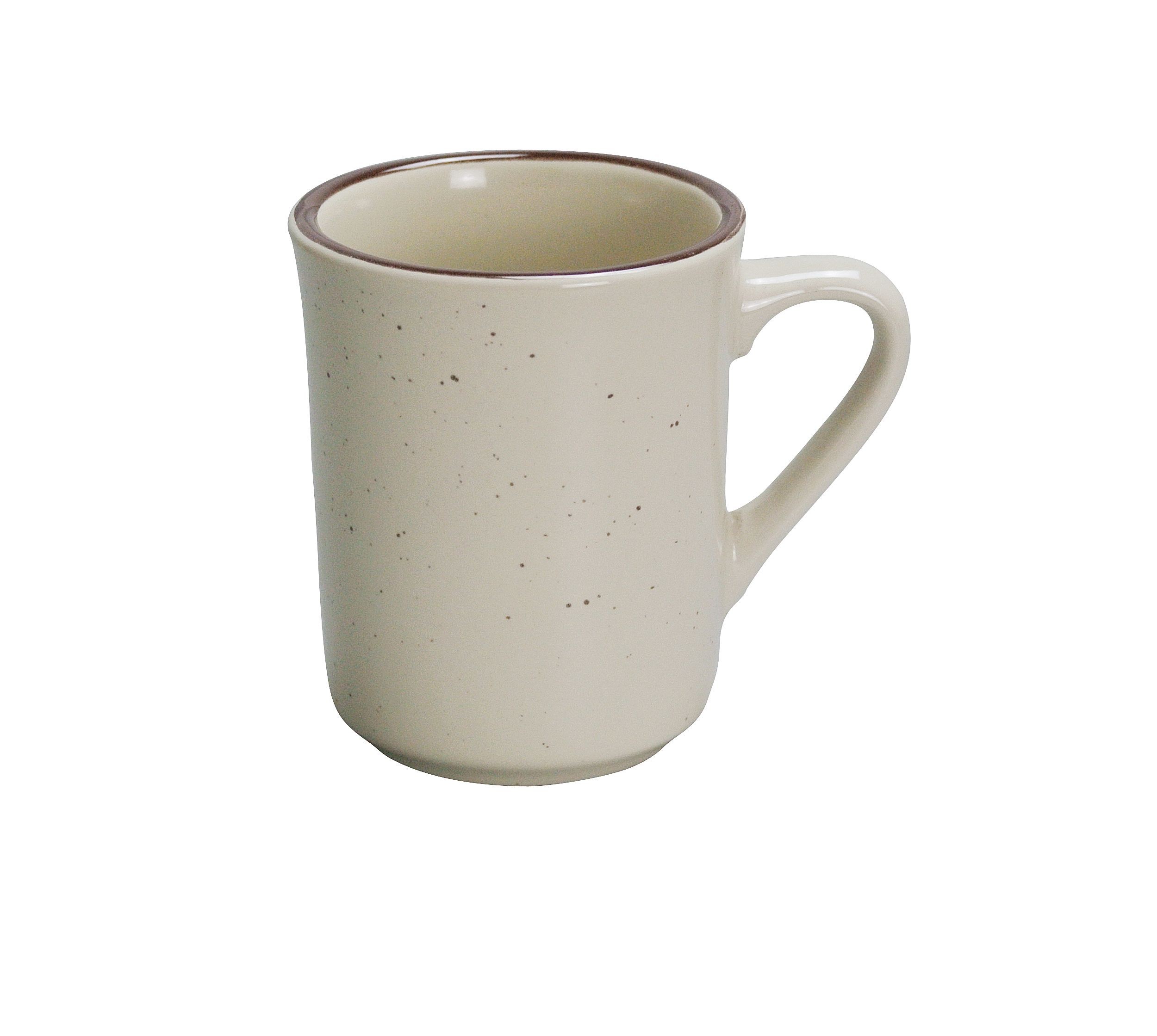 Yanco BR-17 Brown Speckled 3 1/2" Ventura Mug 7 oz.