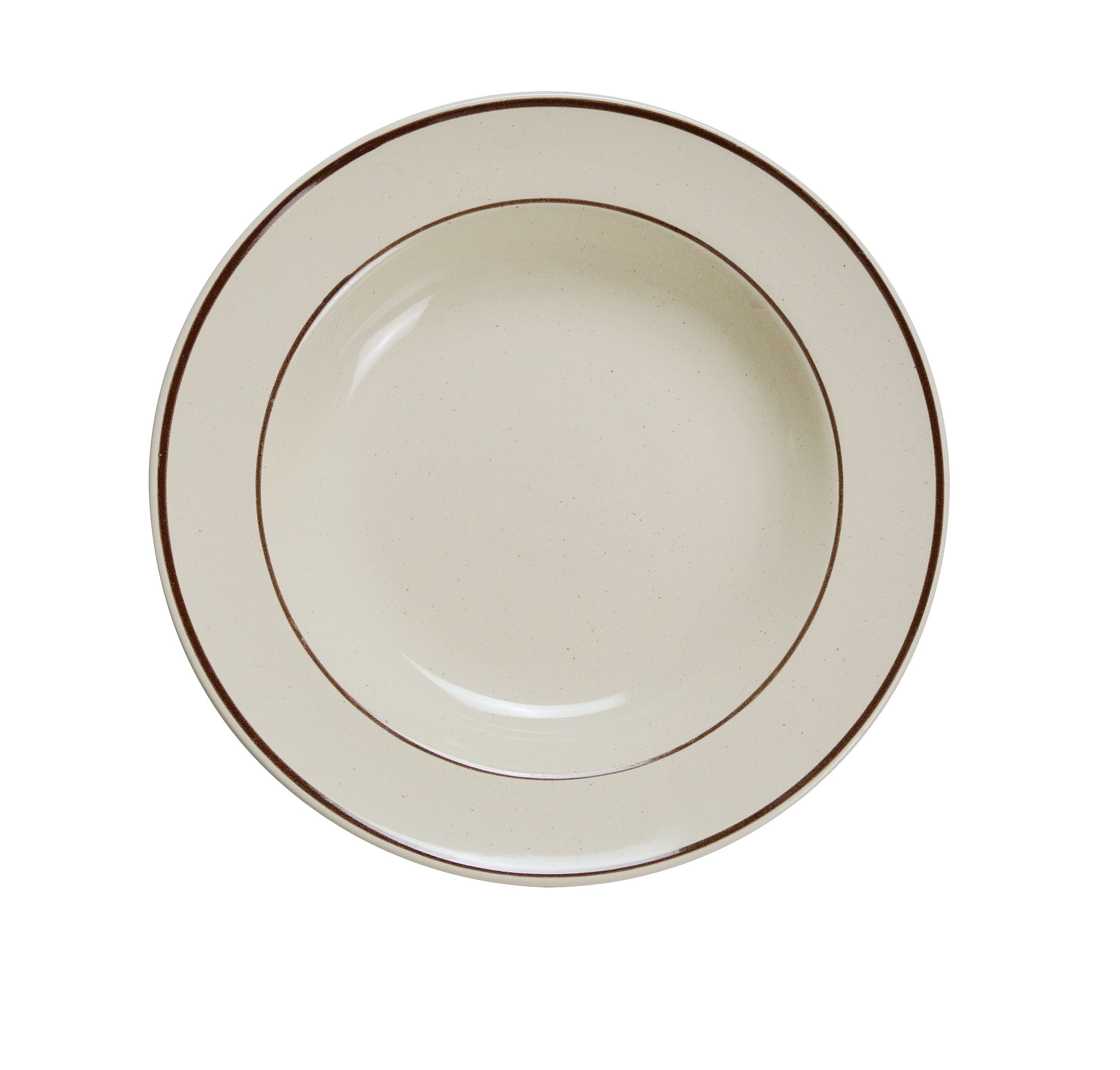 Yanco BR-3 Brown Speckled 9" Rim Soup Bowl 10 oz.