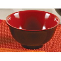 Yanco CR-130 Black Red Two Tone 4 1/2&quot; Rice Bowl