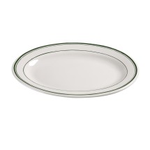 Yanco GB-34 Green Band 9 3/8" Oval Platter