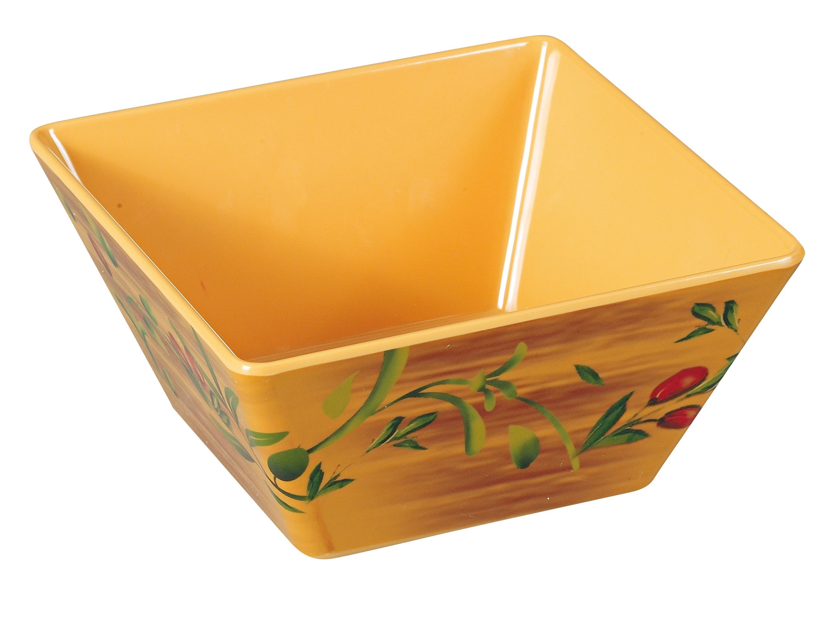 Yanco OL-4109 Olive 9 1/2" x 5 1/4" Square Bowl 4 Qt.