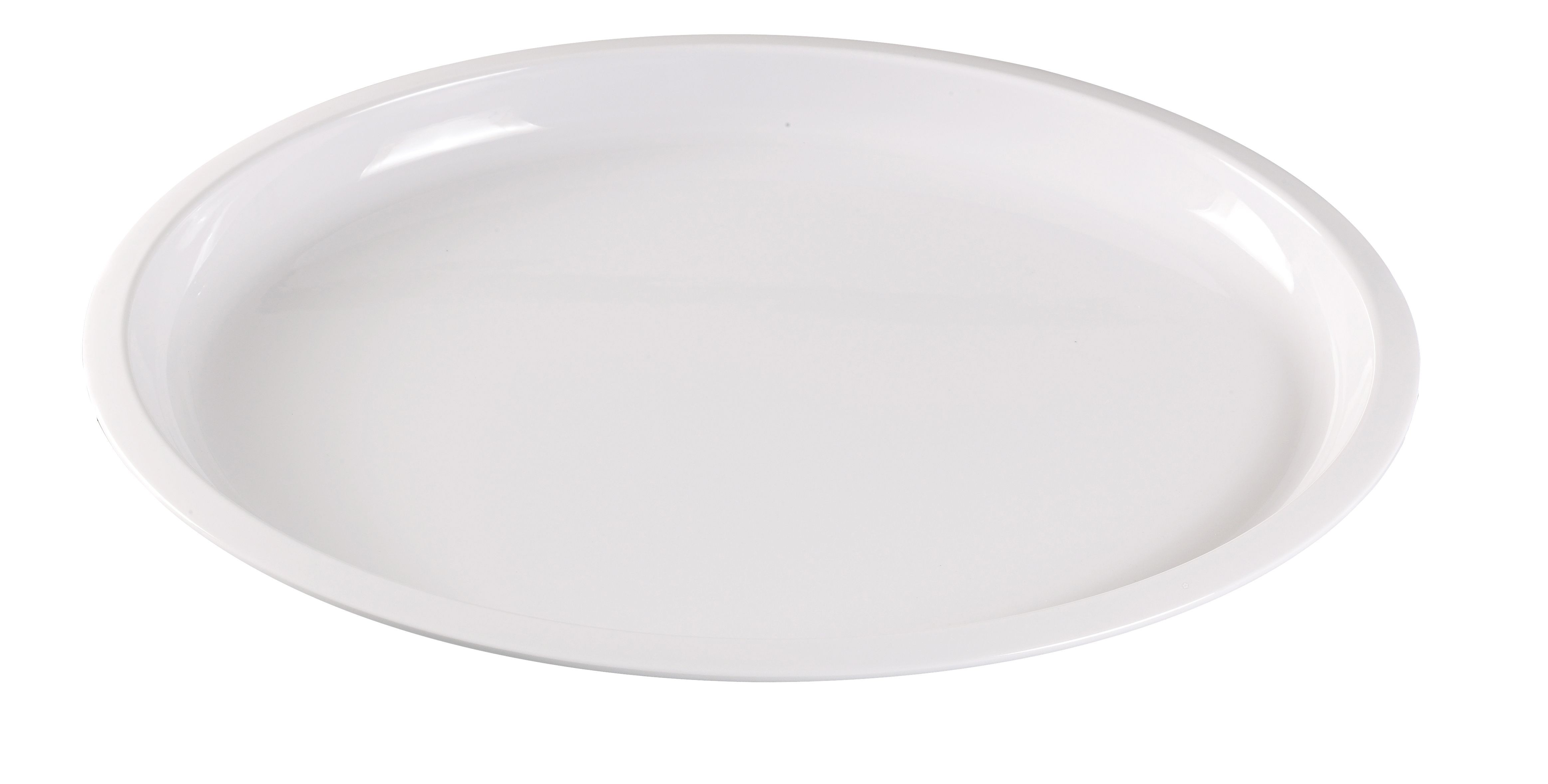 Yanco RM-3022 Rome 22" x 18" Oval White Melamine Turkey Platter