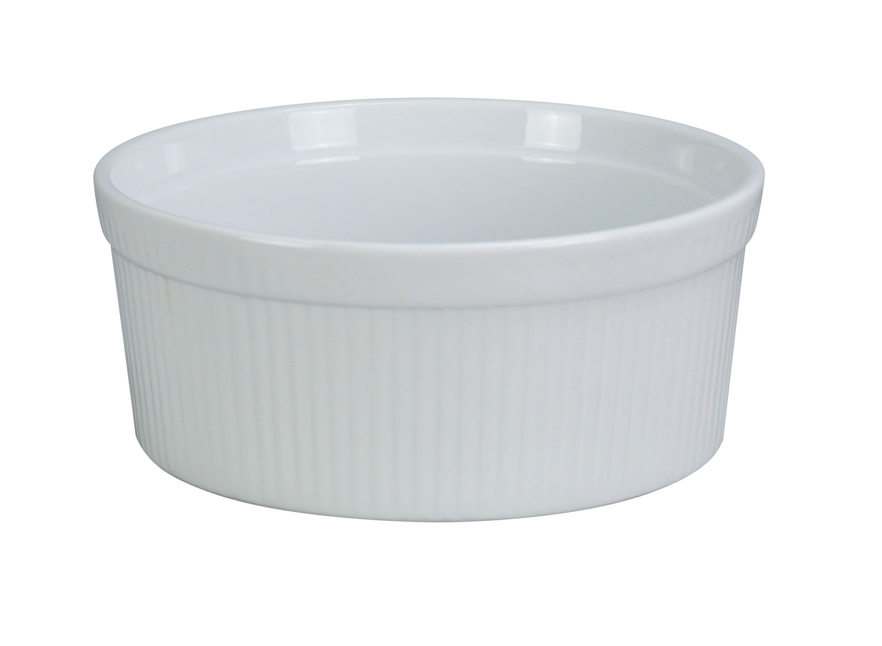 Yanco SF-164 Accessories 9" Fluted Souffle Bowl 64 oz.