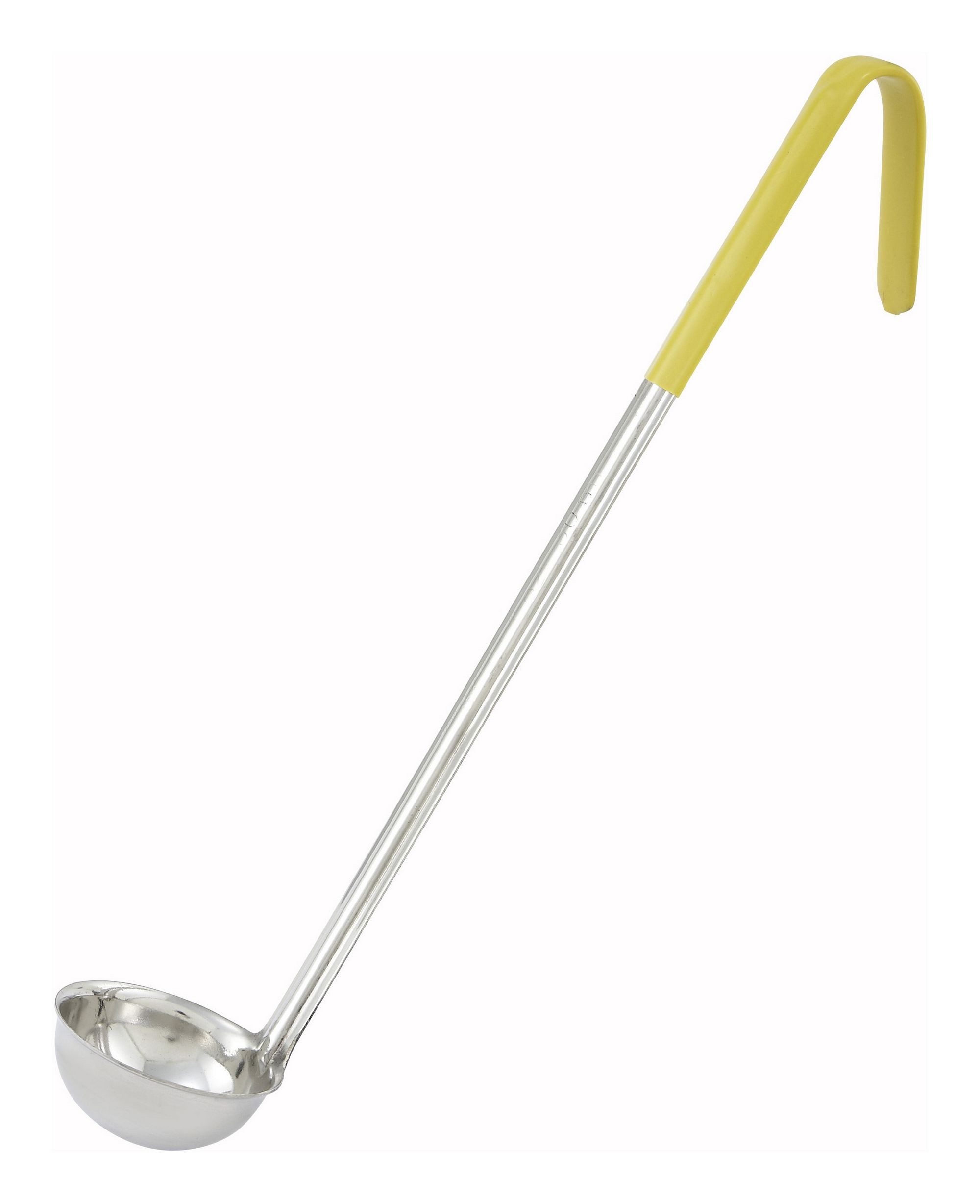 Winco LDC-1 Color-Coded Ladle 1 oz. with Yellow Handle