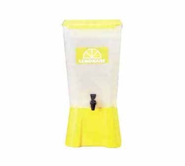 TableCraft 1055 5 Gallon Yellow Plastic Beverage Dispenser