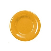 Thunder Group CR006YW Yellow Melamine Wide Rim Round Plate 6-1/2&quot;