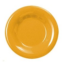 Thunder Group CR010YW Yellow Melamine Wide Rim Round Plate 10-1/2&quot;