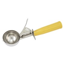 Winco ICD-20 Ice Cream Disher 2 oz. with Yellow Plastic Handle Size 20