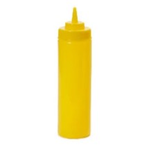 G.E.T. Enterprises SB-24-Y Yellow Plastic 24 oz. Wide Mouth Squeeze Dispenser