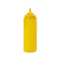 G.E.T. Enterprises SB-32-Y Yellow Plastic 32 oz. Wide Mouth Squeeze Dispenser