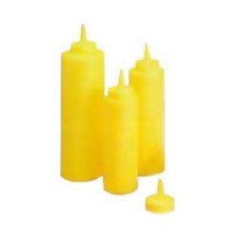 TableCraft 108M Yellow 8 oz. Mustard Cone Tip Squeeze Dispenser