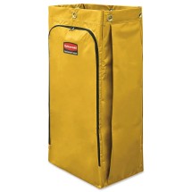 Yellow Vinyl Cleaning Cart Bag, 34 Gallon