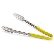 TableCraft 3716Y Yellow Vinyl-Coated Spring Steel Utility Tong 16&quot;