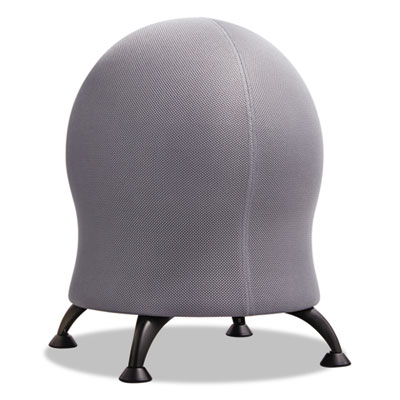 Zenergy Ball Chair, Gray Seat/Gray Back, Black Base