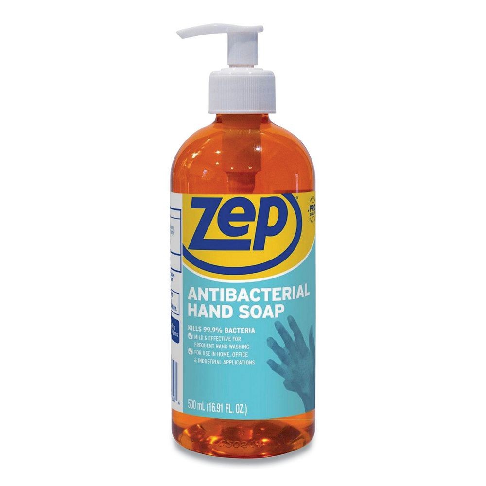 Zep Antibacterial Hand Soap, Floral, 16.9 oz., Pump Bottle, 12/Carton